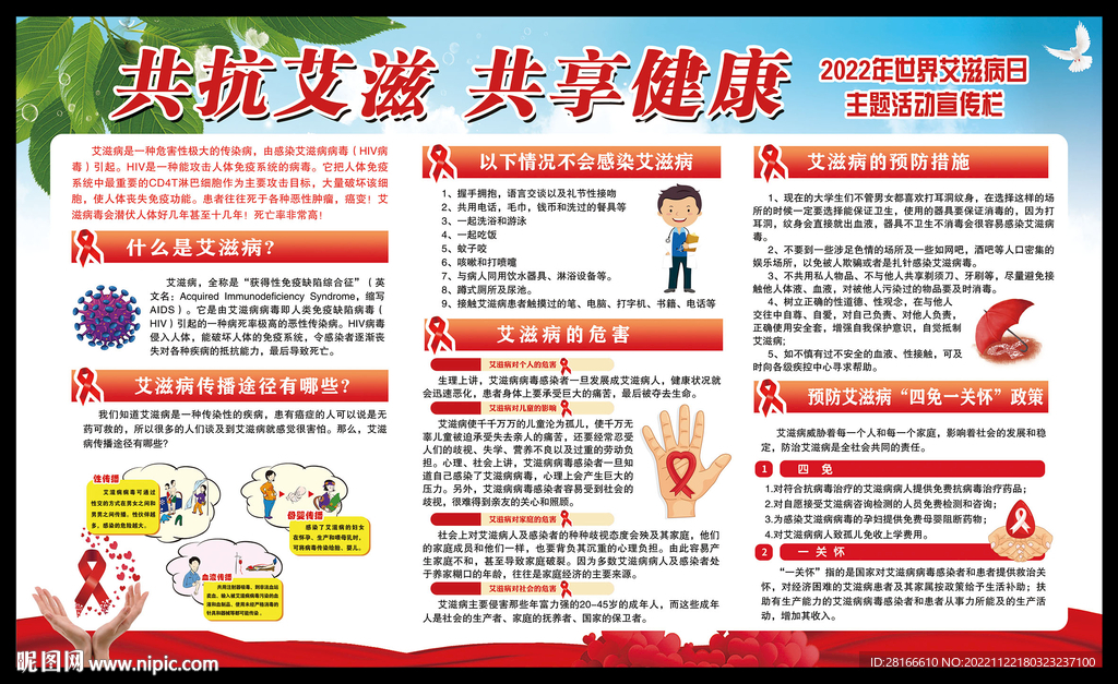 世界艾滋病日宣传栏