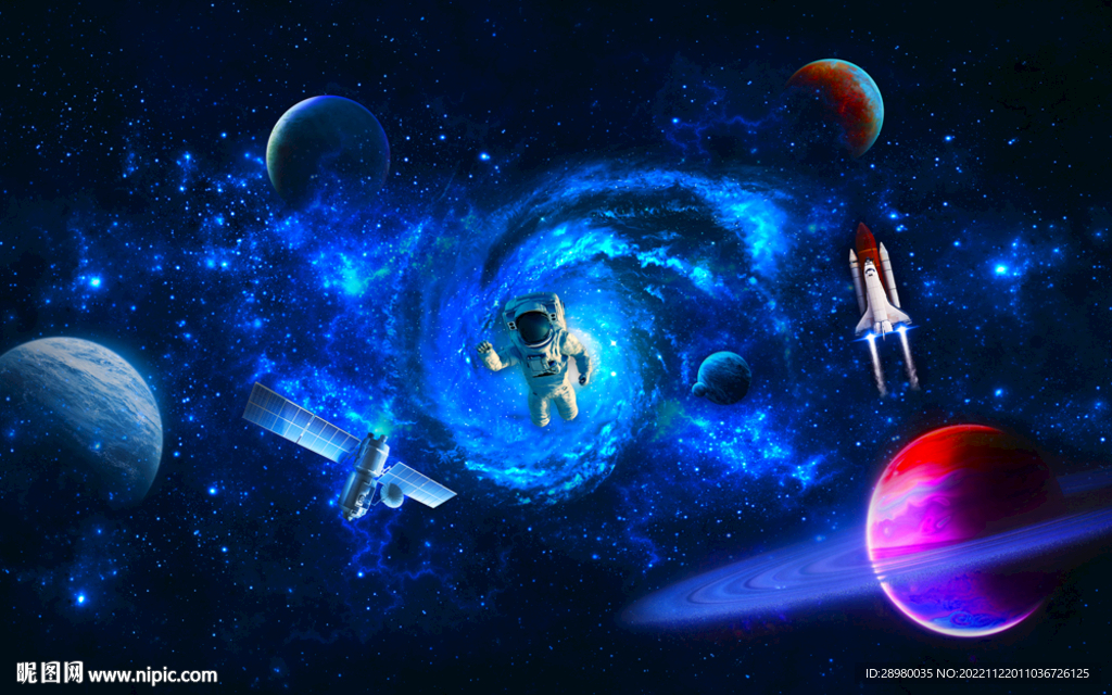 星空科幻太空宇航员