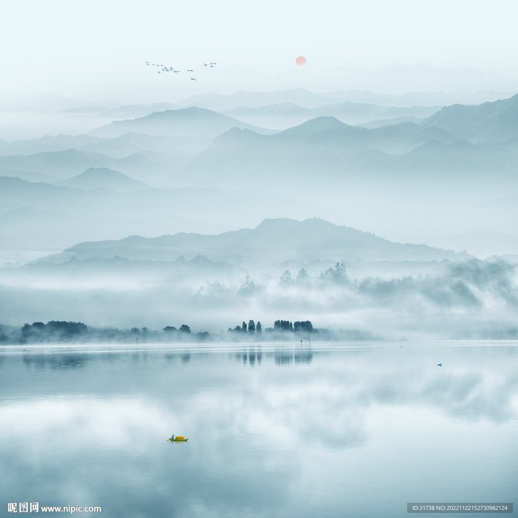 水墨山水画