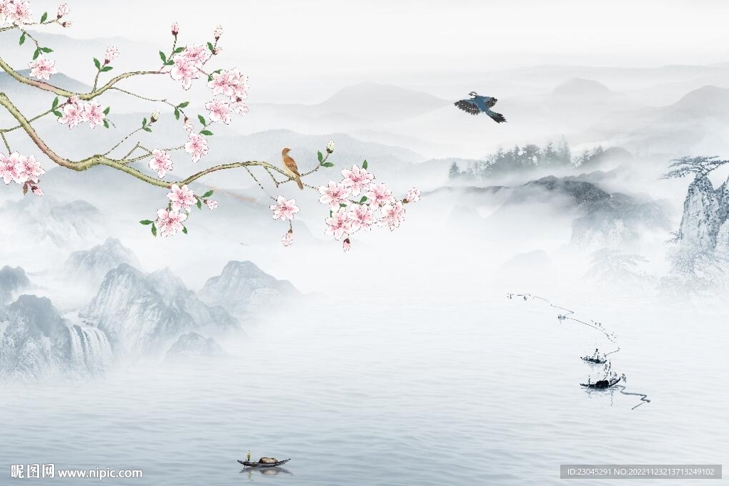 新中式背景墙