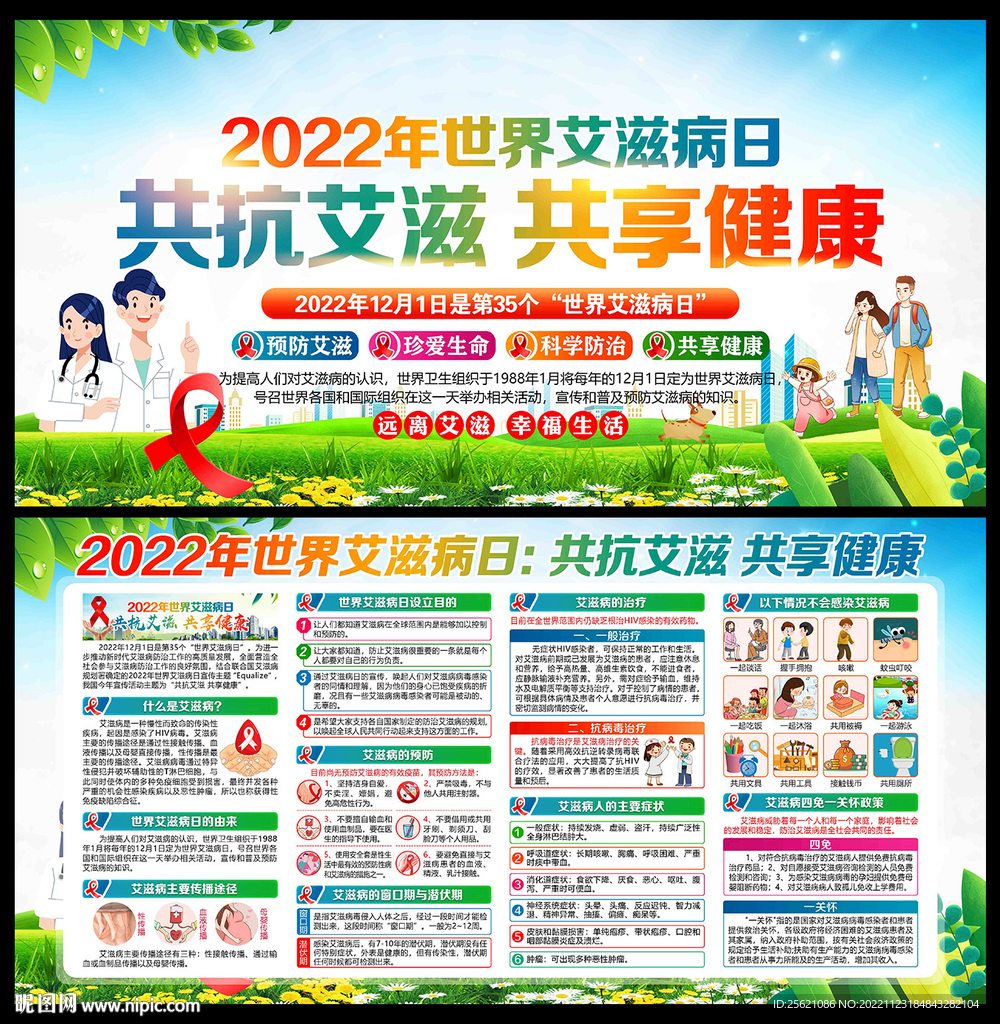2022年世界艾滋病日展板