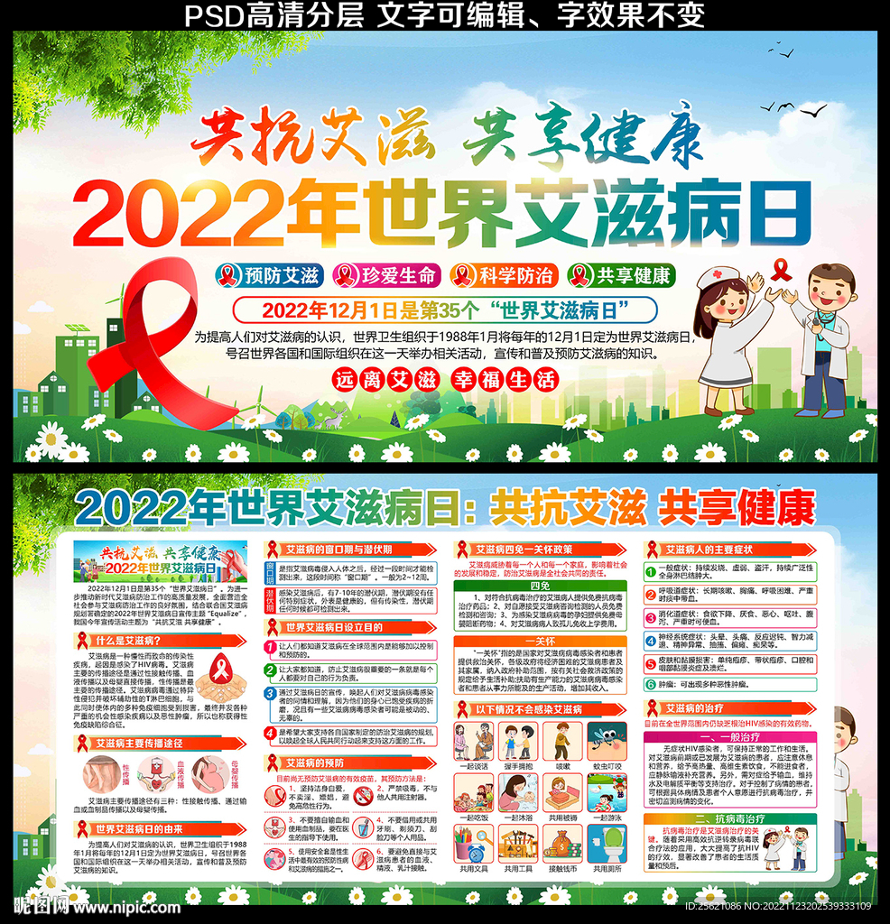 2022年世界艾滋病日宣传栏