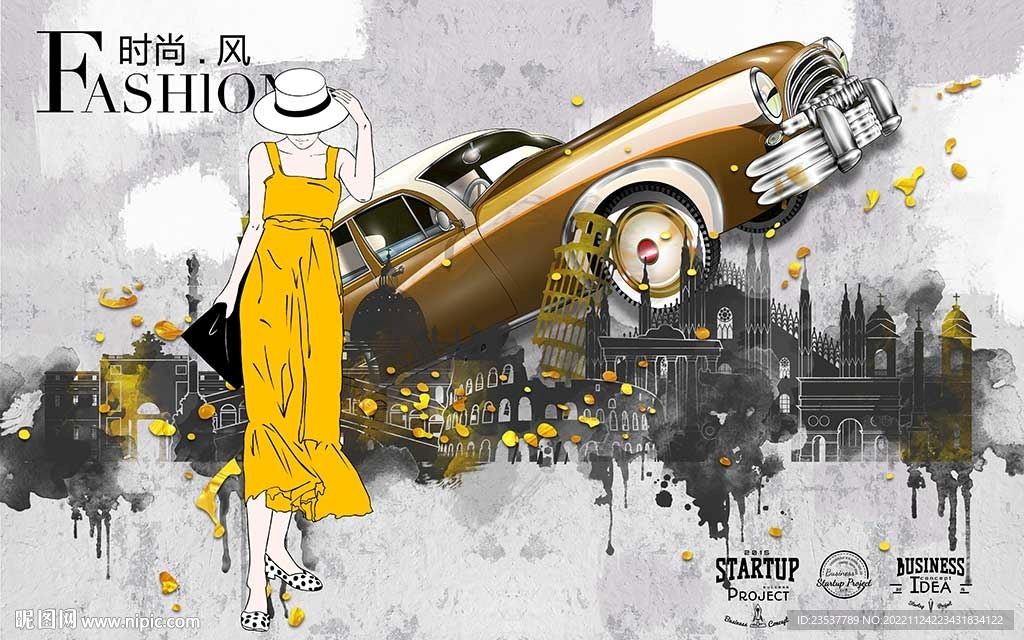 服装背景墙
