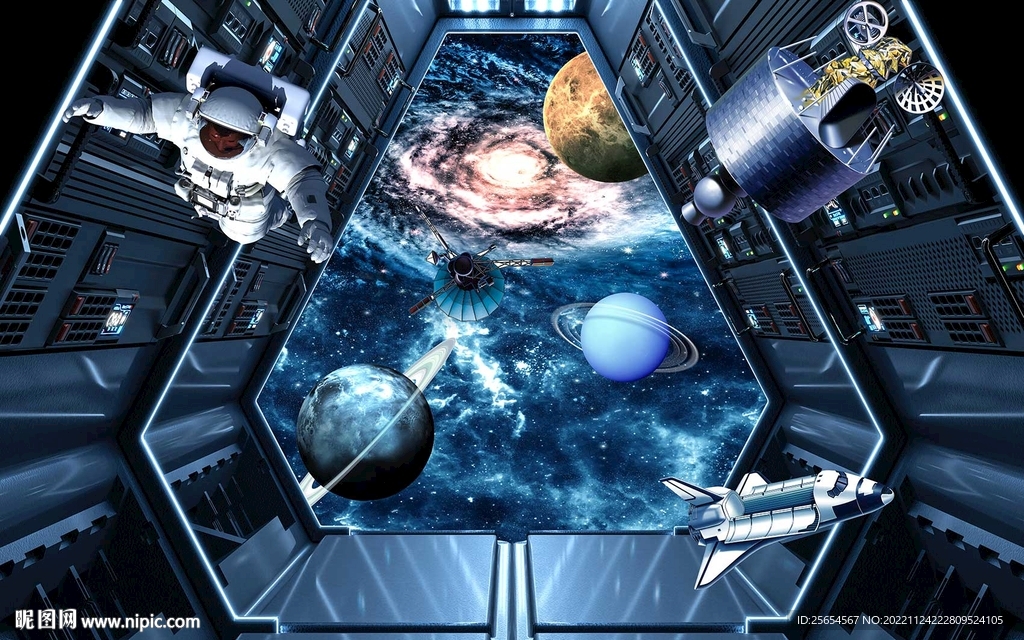 宇宙星空立体电视背景墙