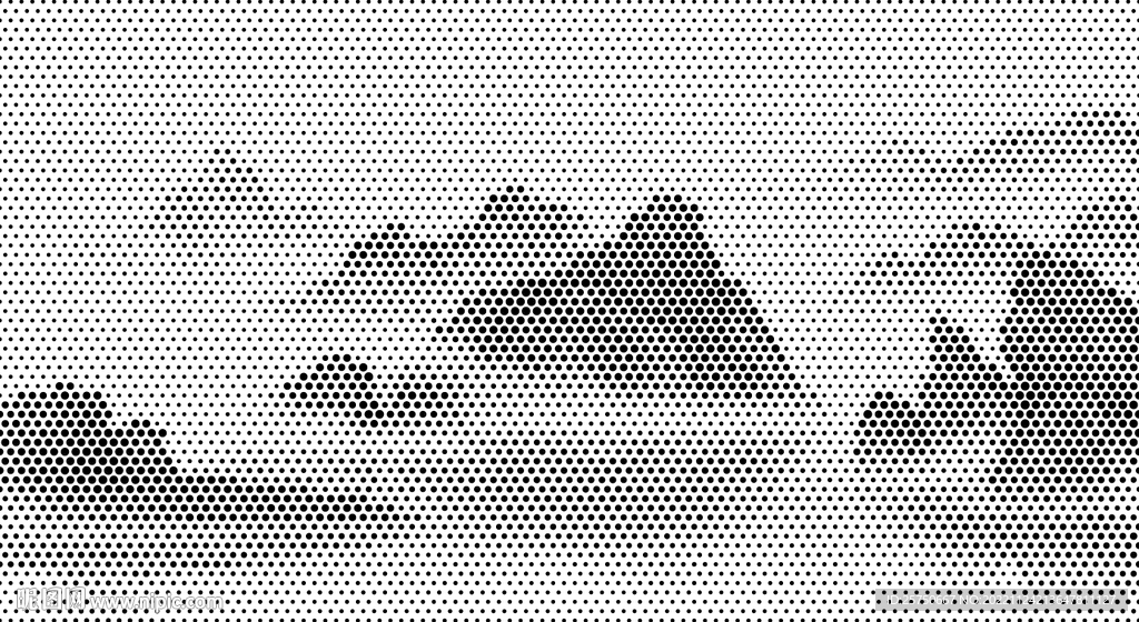 大幅激光镂空圆点新中式山水