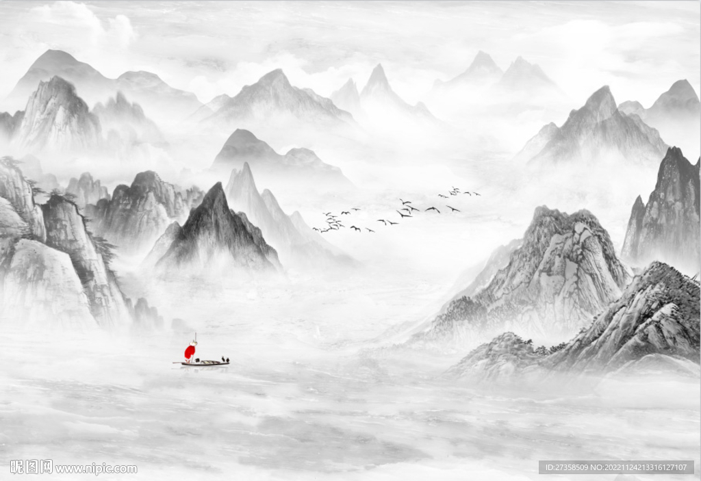 新中式山水画