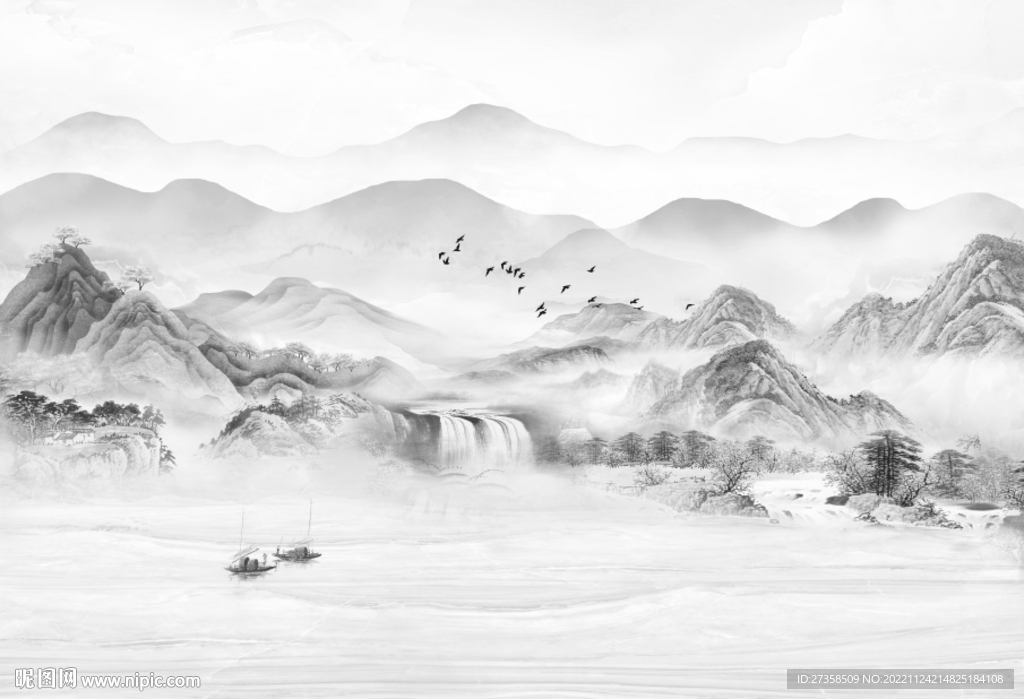 新中式山水画