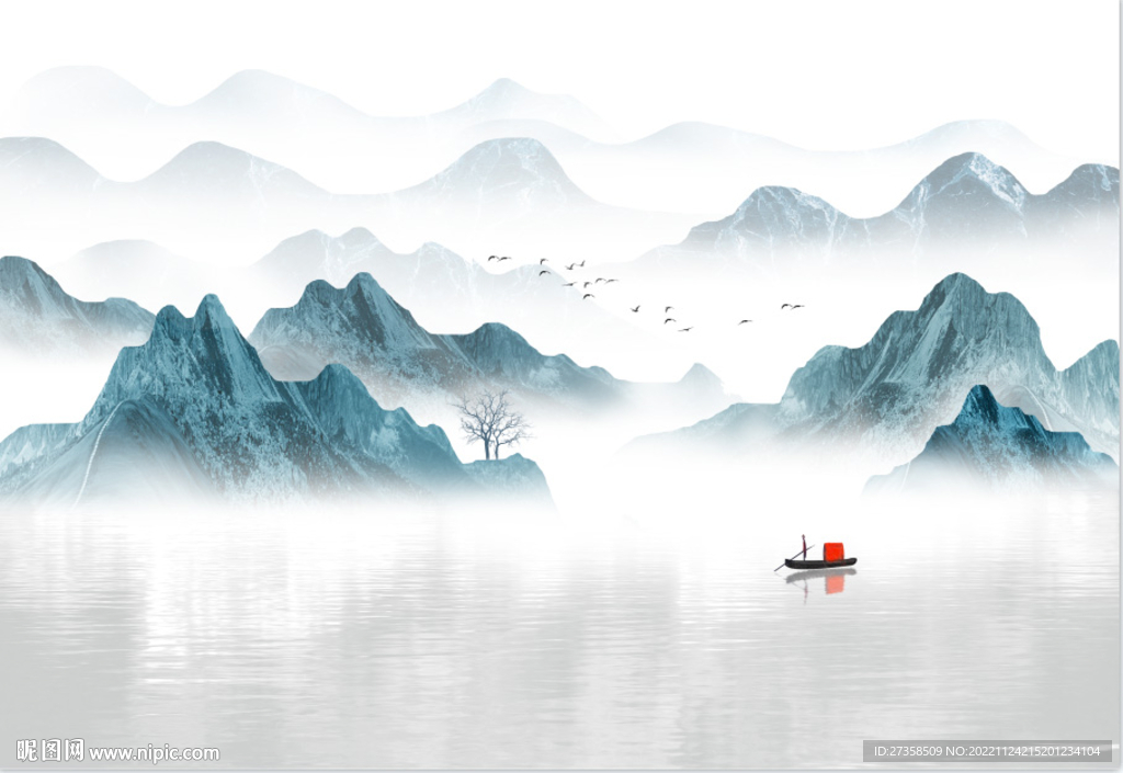  新中式山水画 