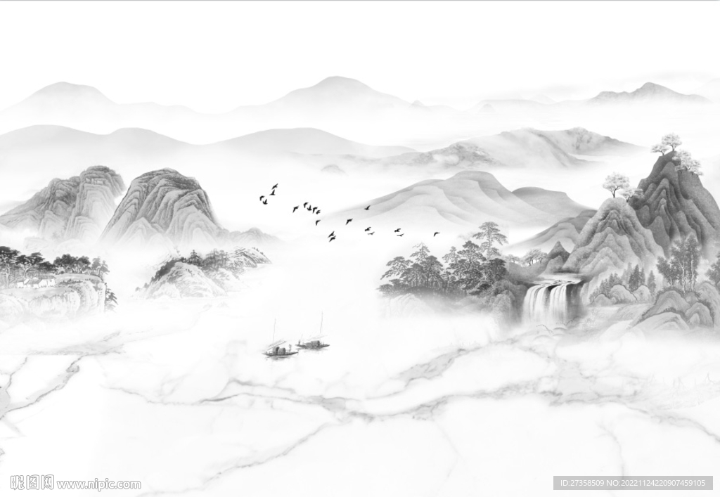 新中式山水画