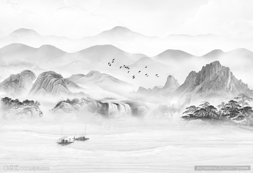 新中式山水画