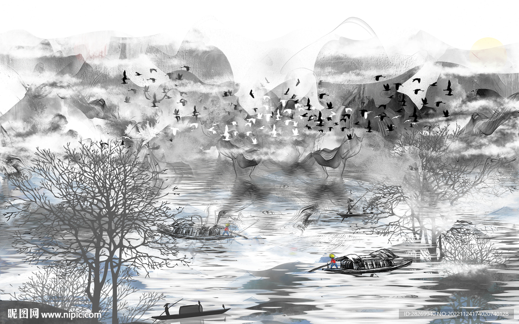 抽象山水 画