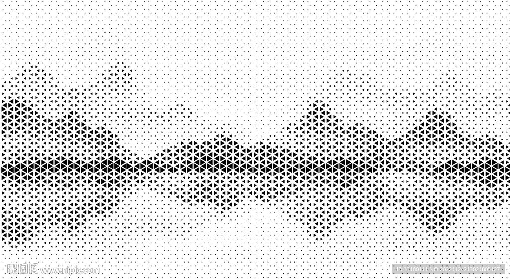 激光镂空圆点山水画