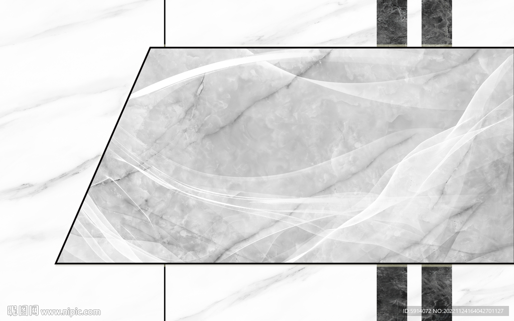 灰白根大理石背景墙