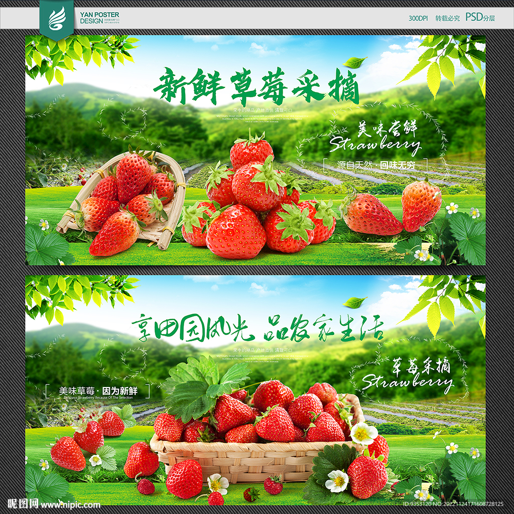 草莓海报
