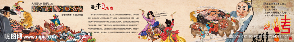 韩式烤肉壁画