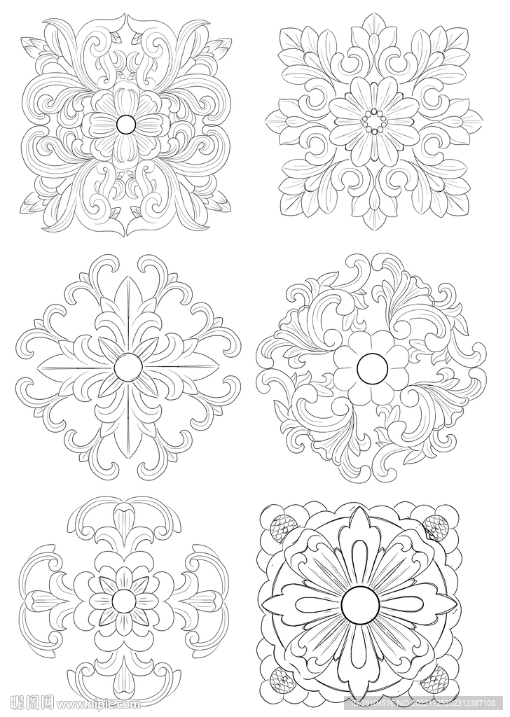 草花图案 