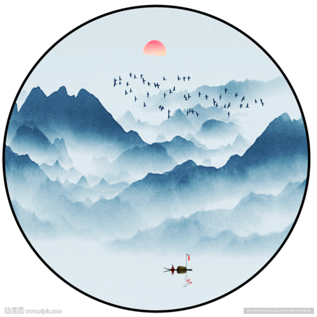 新中式意境山水画