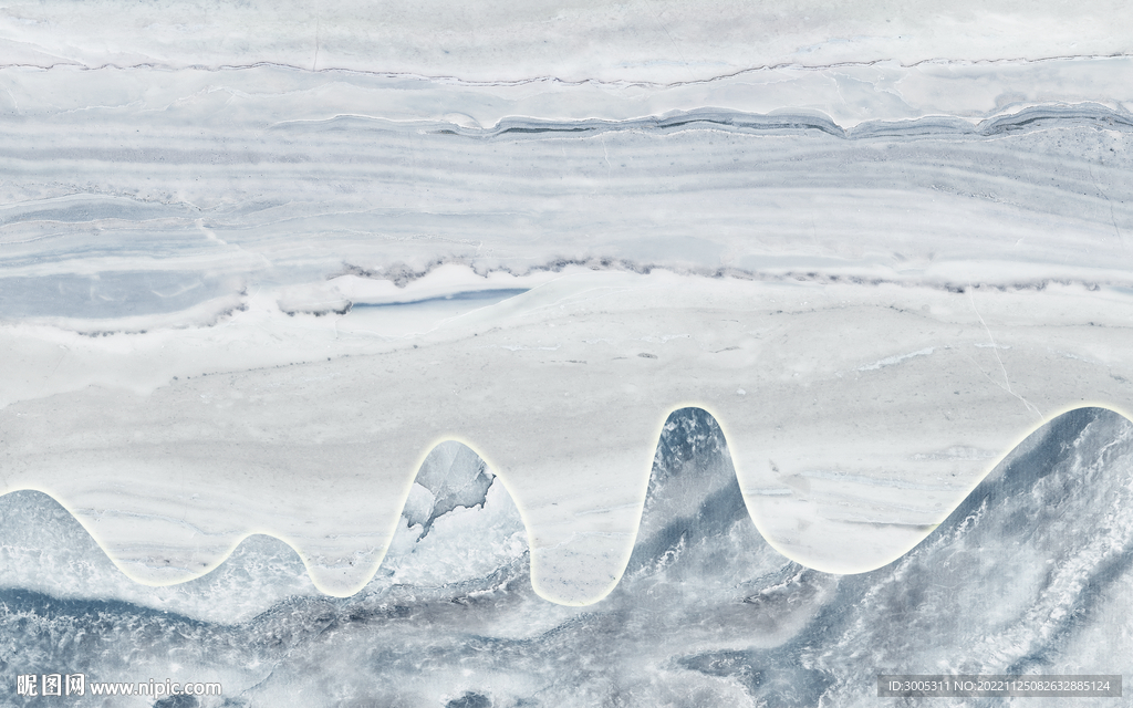 灰白根大理石背景墙 山水画