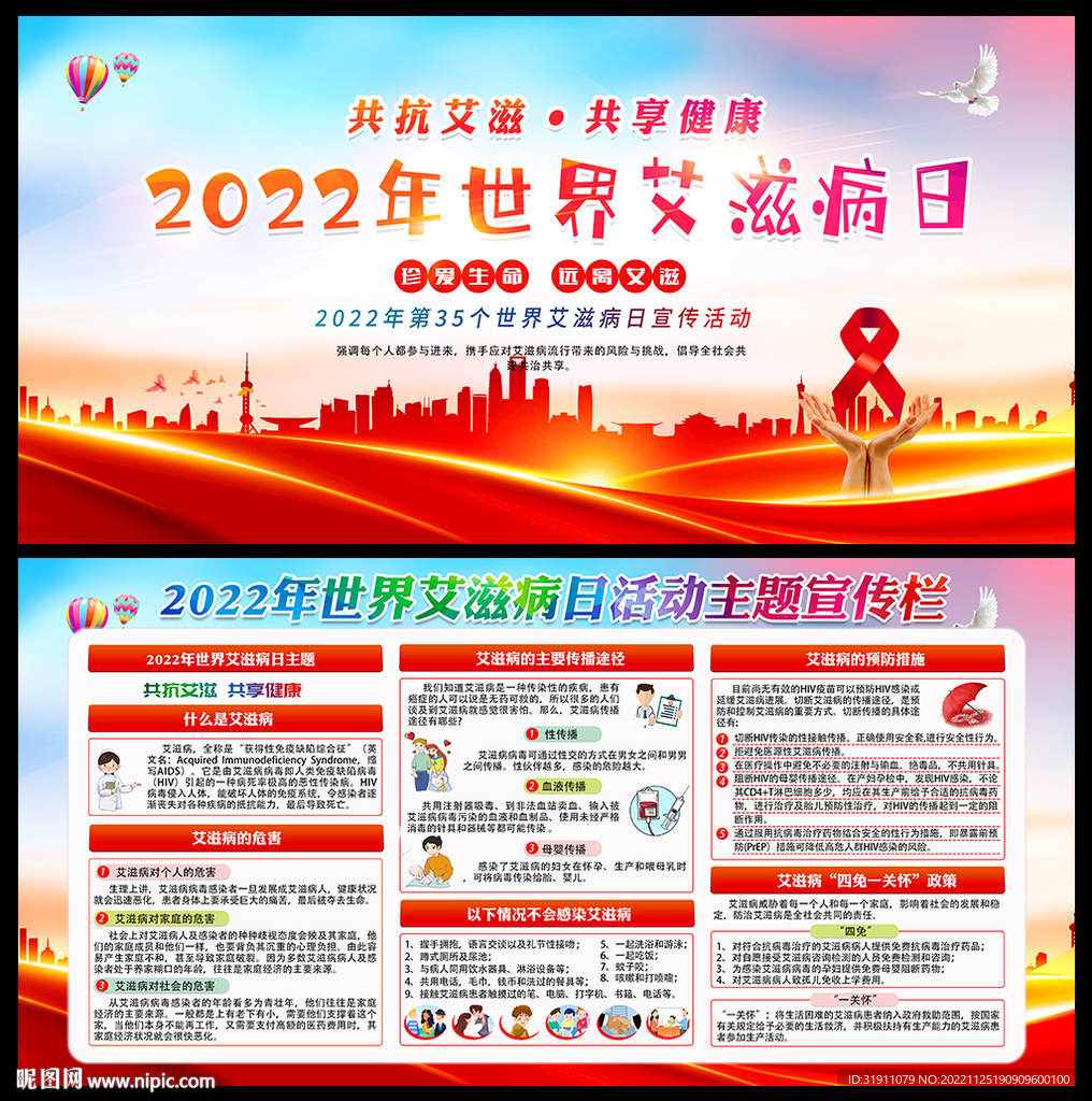 艾滋病防治宣传栏