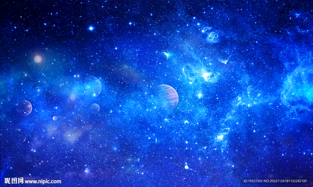 蓝色星空吊顶 星空背景墙