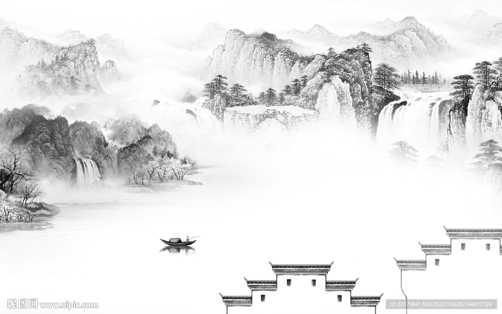 极简 新款沙发山水 Tif分层