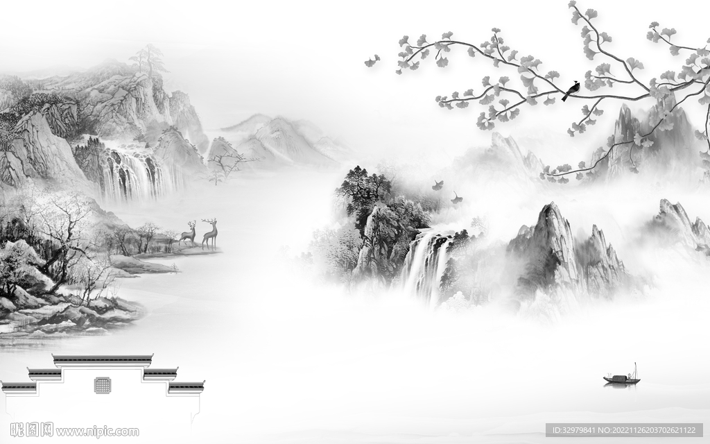 人气 新款沙发山水 Tif分层
