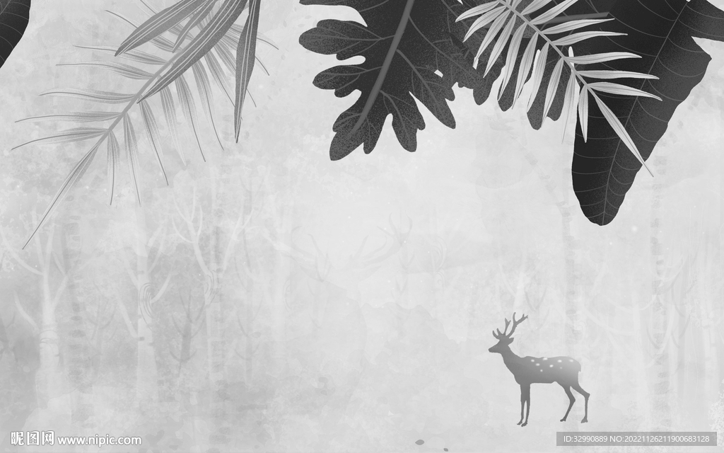 简约 新装饰灰色画 TIF分层