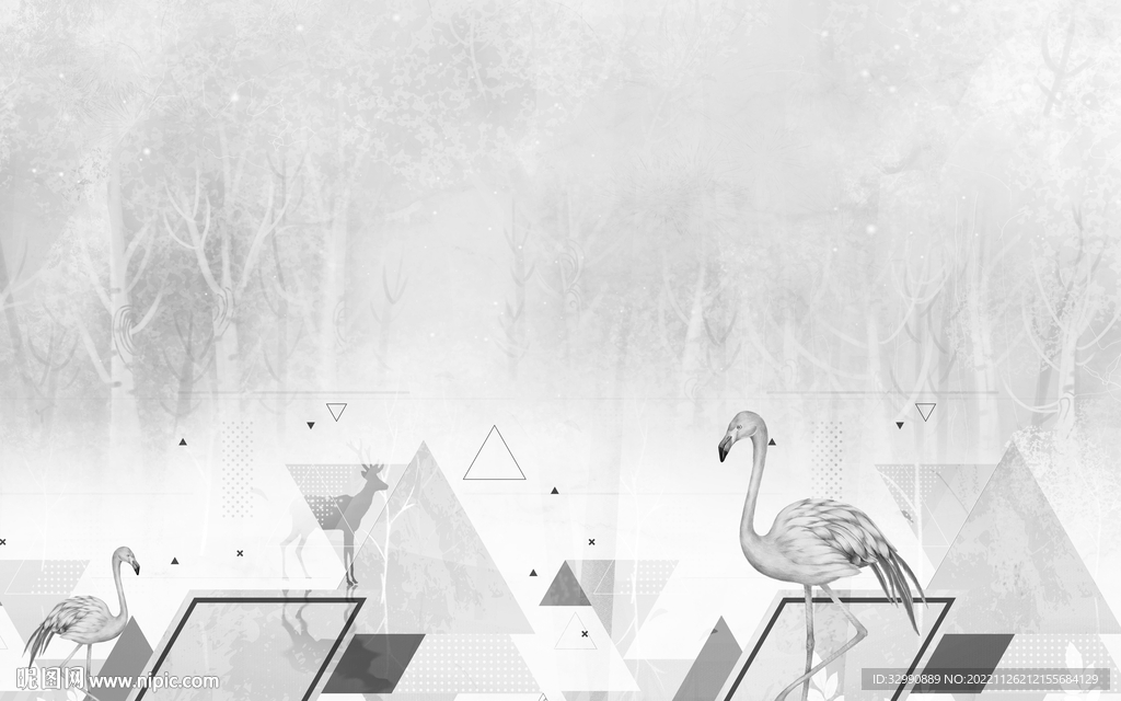 高端 新装饰灰色画 TIF分层