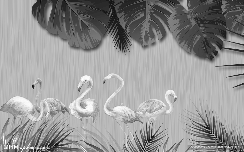 高清 新装饰灰色画 TIF分层