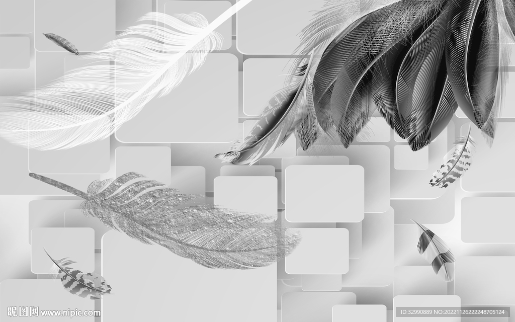 人气 新装饰灰色画 TIF分层