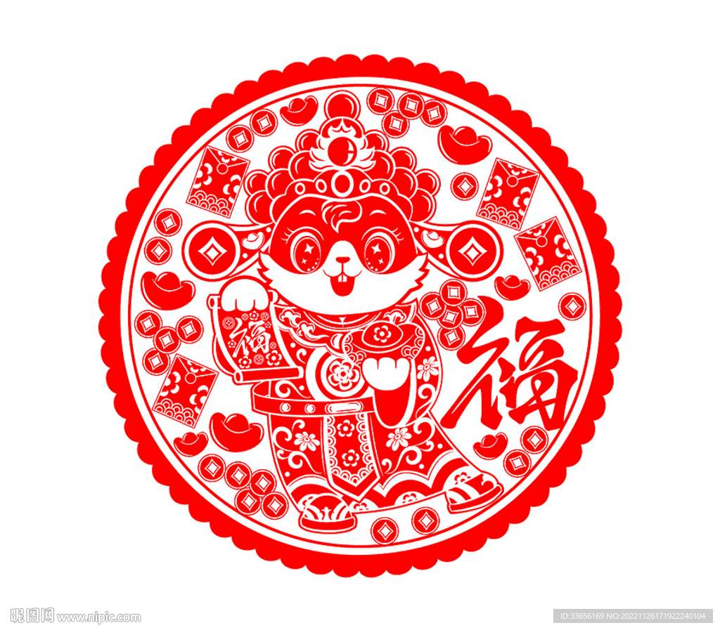 兔子窗花