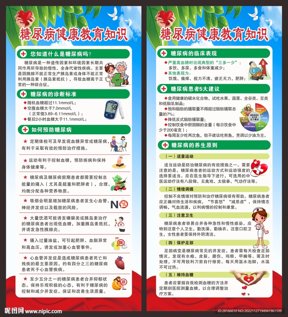 糖尿病日展架