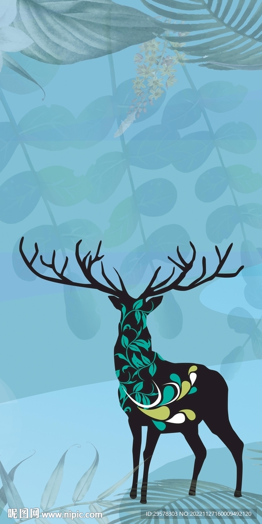 奢华 北欧玄关挂画 TIF分层