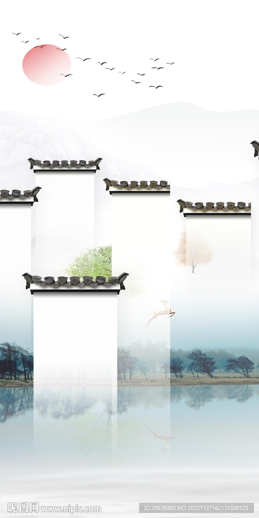 高档 中式最新玄关 TIF分层