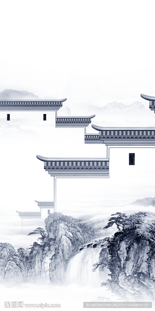 徽派 最新背景玄关 TIF分层