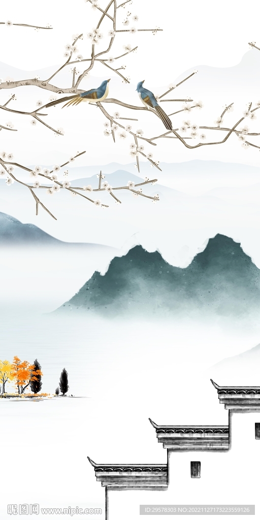 新款 最新背景玄关 TIF分层