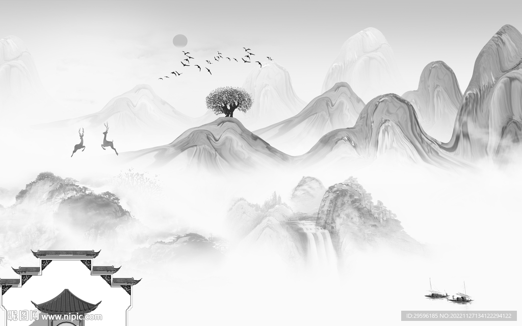 新品 意境新山水画 TiF分层