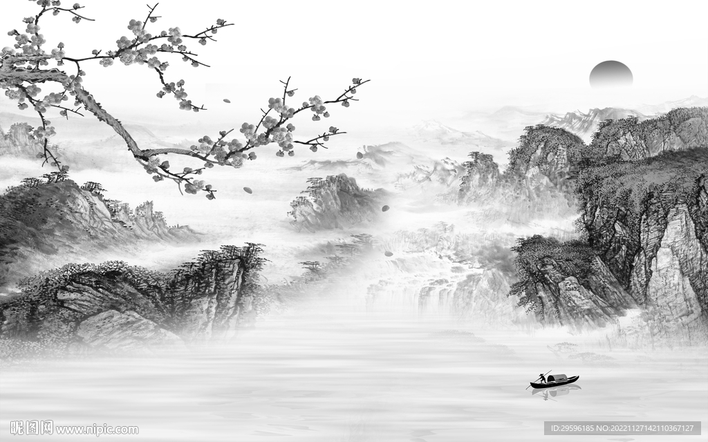 高雅 新款中式山水 TIF分层