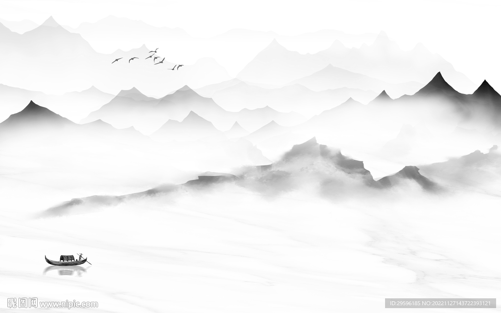 大气 意境新山水画 TiF分层