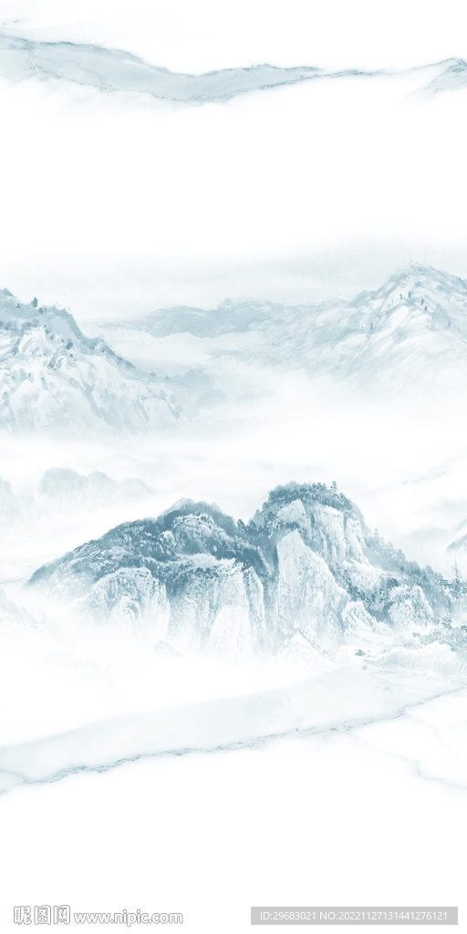 高档 通道玄关山水 TIF分层