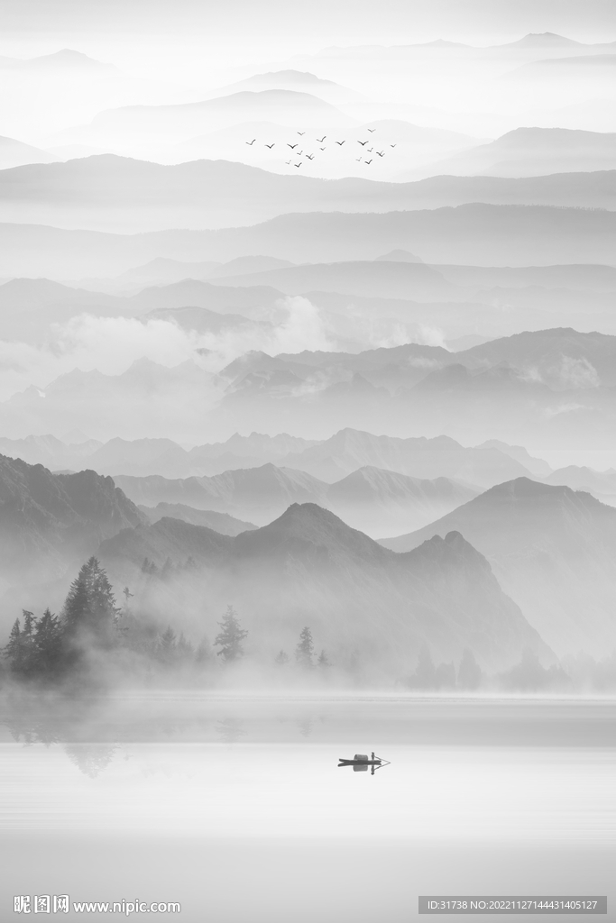 水墨山水画
