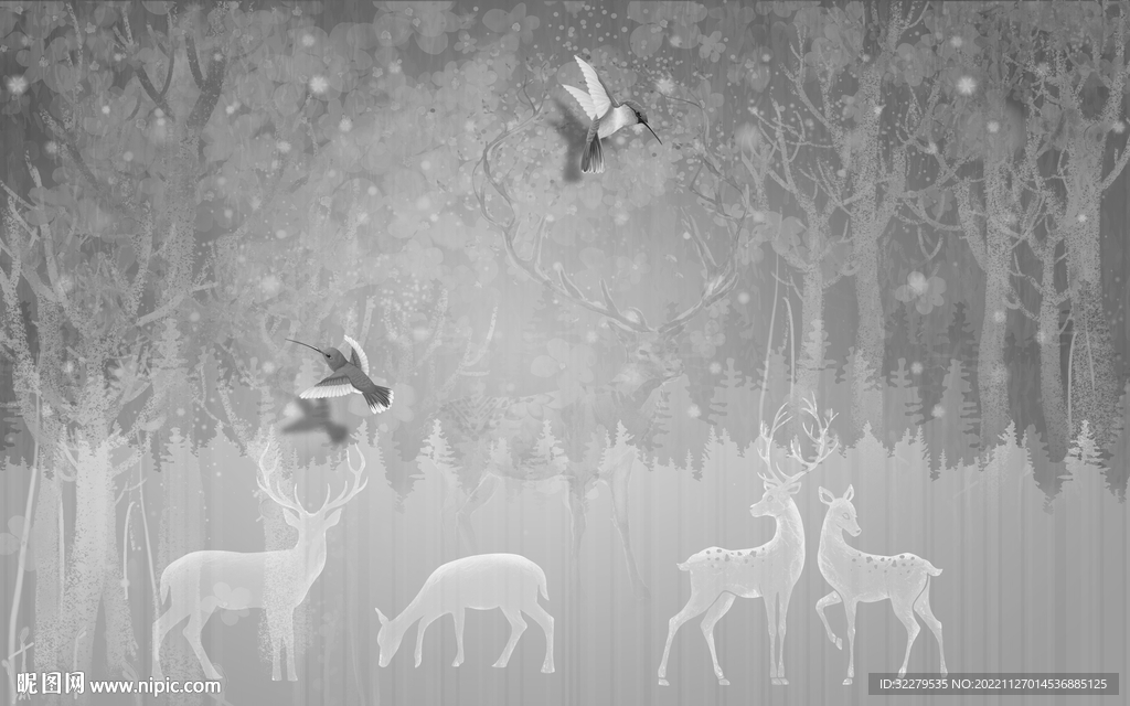 大气 灰色新无框画 TIF分层