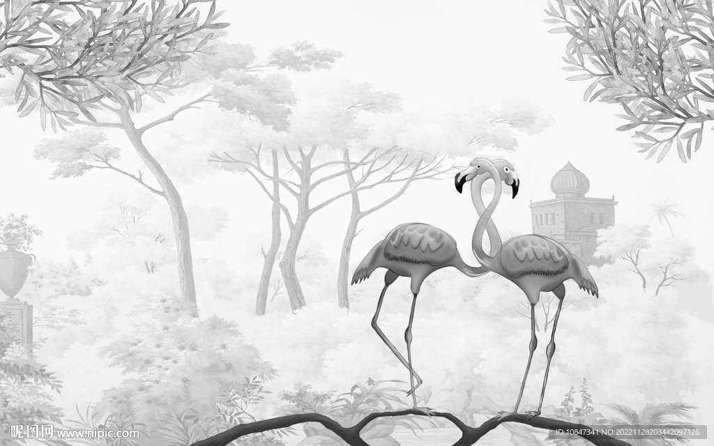 爆款 灰色装饰画 TIF分层 