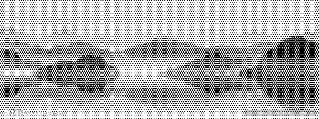 激光镂空圆点山水画