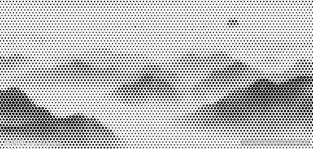 激光镂空圆点山水画