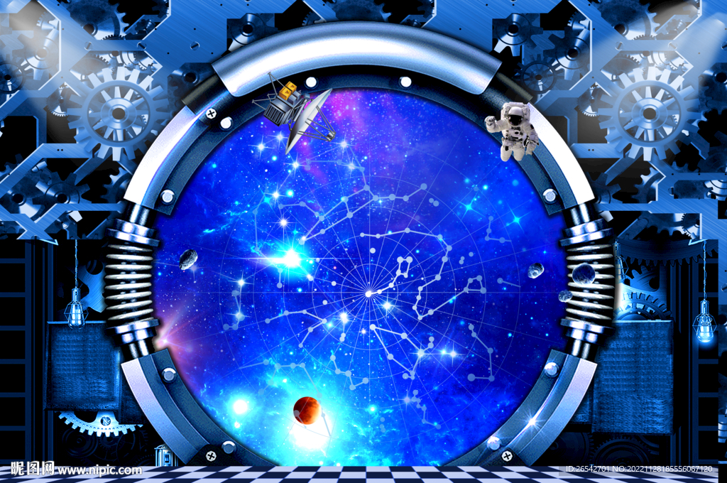科幻星空立体画