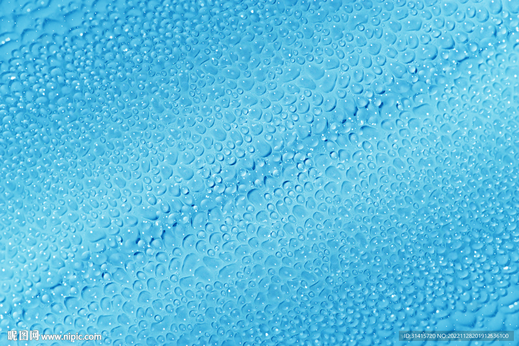 蓝色水珠背景
