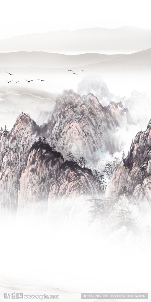 国画 最新山水玄关 TIf分层