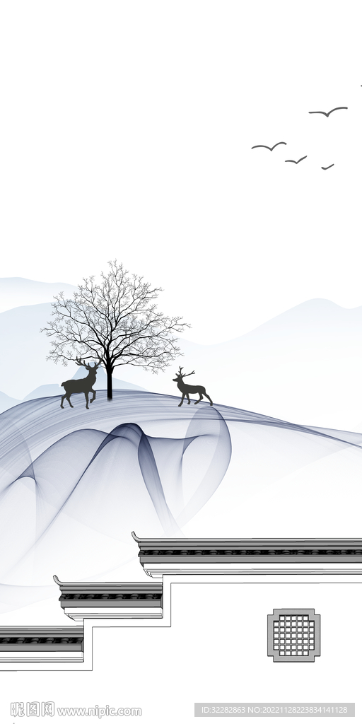 别墅 最新山水玄关 TIf分层