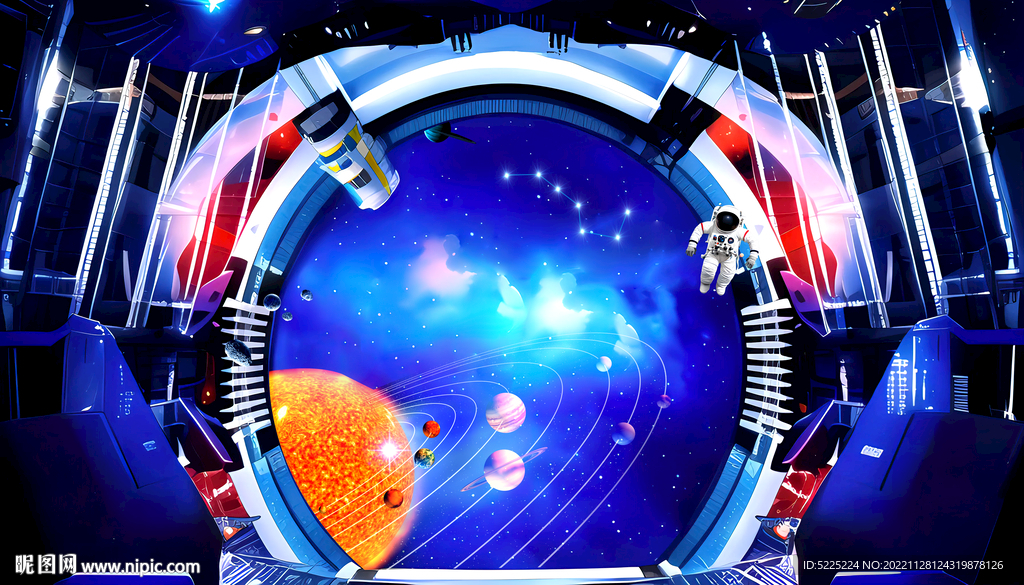 空间站星空背景